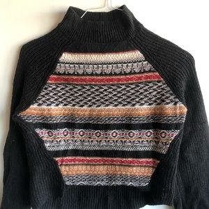 Embroidered Cropped Sweater